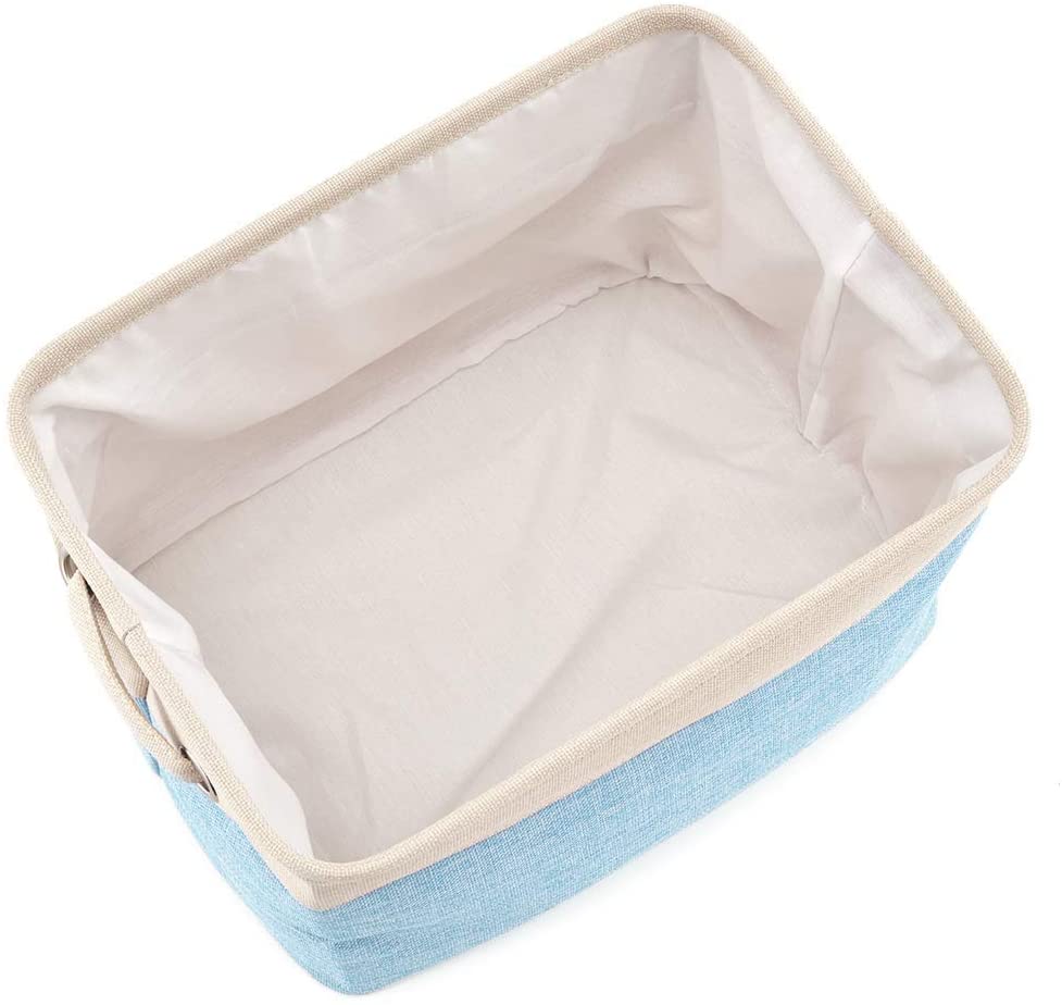 3x Foldable Fabric Basket Bin, Collapsible Storage Cube For Nursery, Office, Cube Organizers