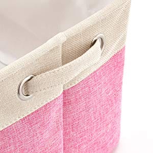3x Foldable Fabric Basket Bin, Collapsible Storage Cube For Nursery, Office, Cube Organizers