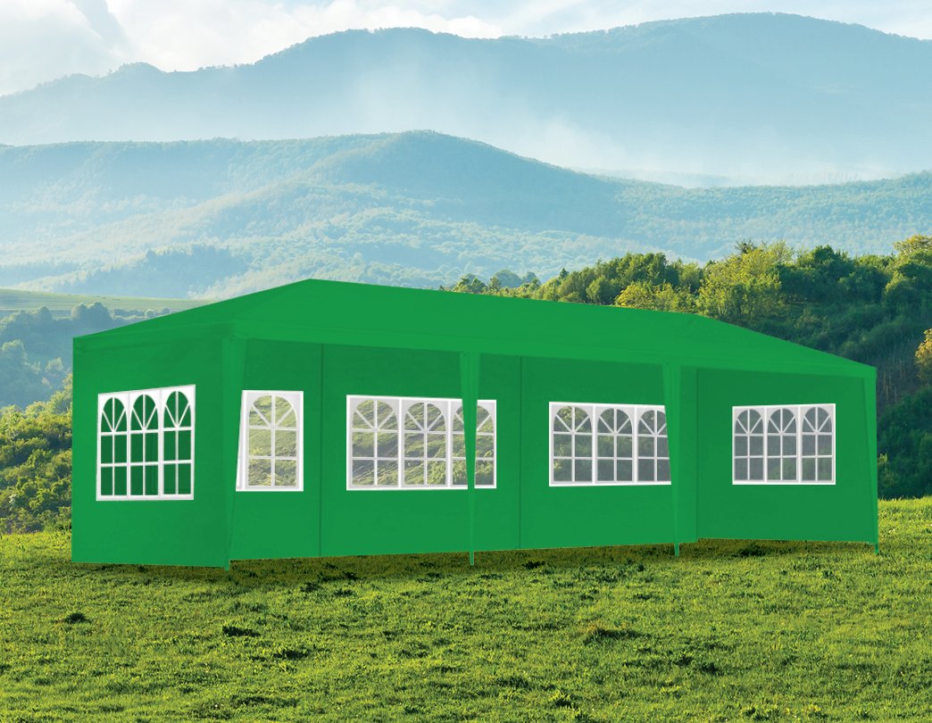 Shading 3x9m Wedding Outdoor Gazebo Marquee Tent Canopy Green