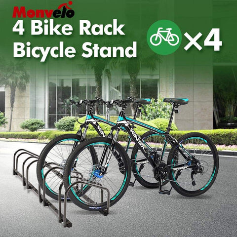 4-Bikes Stand Floor Parking Cycling Portable