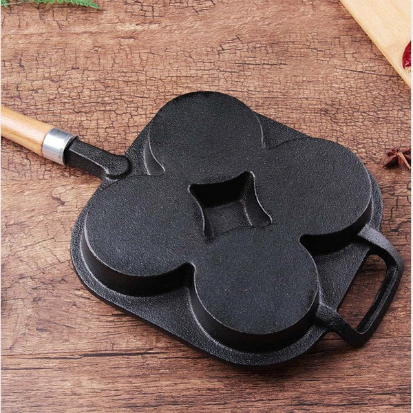 4 Mold Cast Iron Breakfast Fried Egg Pancake Omelette Fry Pan 1pcs/ 2pcs