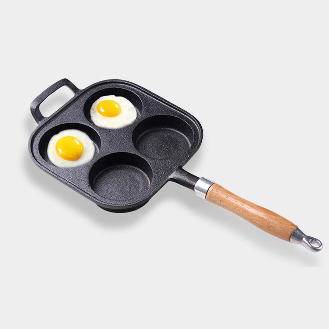 Frying Pans 4 Mold Cast Iron Breakfast Fried Egg Pancake Omelette Fry Pan