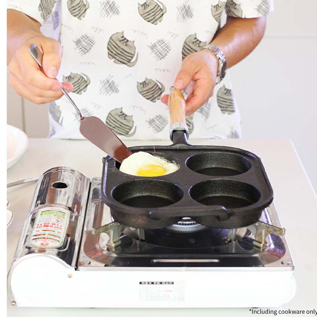 Frying Pans 4 Mold Cast Iron Breakfast Fried Egg Pancake Omelette Fry Pan