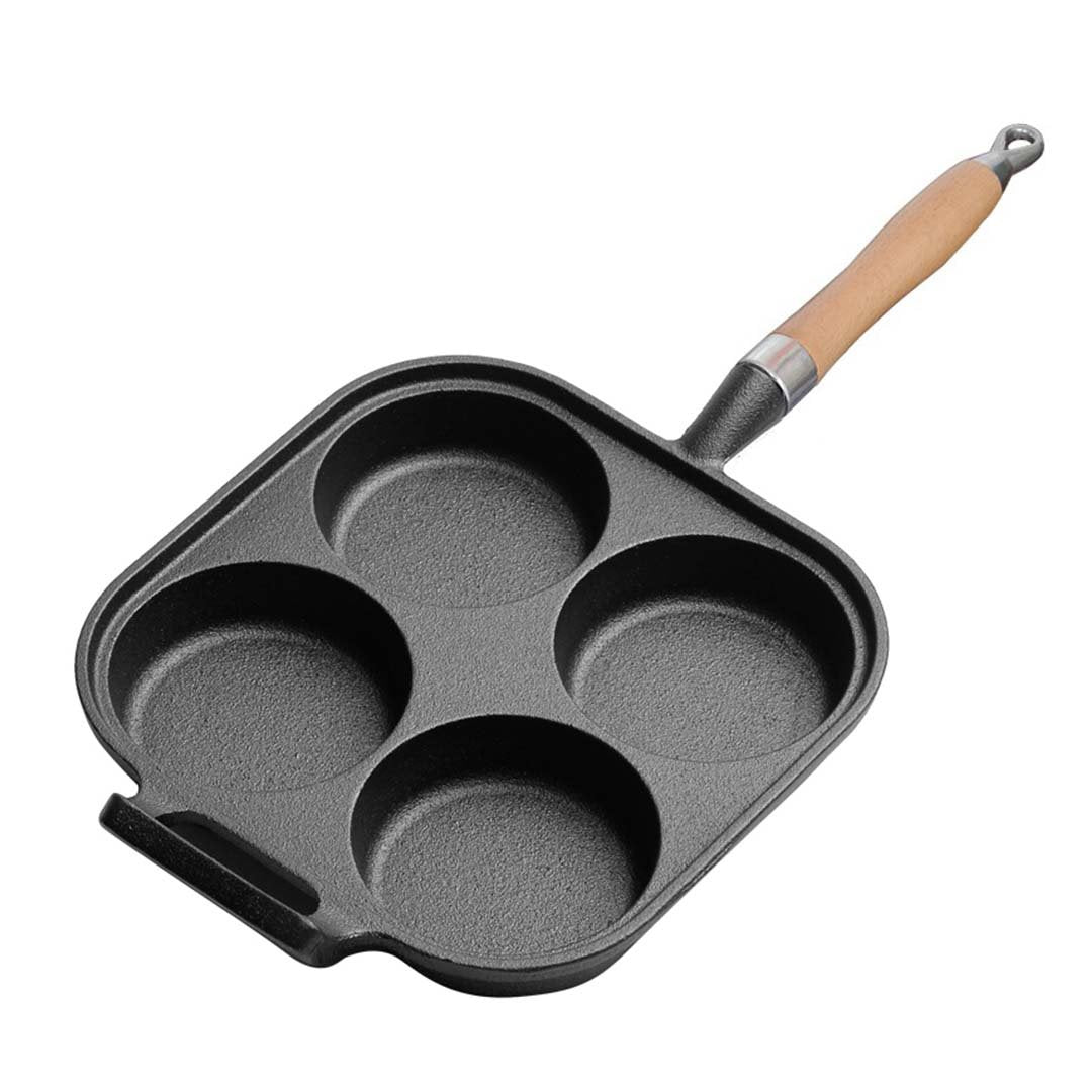 Frying Pans 4 Mold Cast Iron Breakfast Fried Egg Pancake Omelette Fry Pan