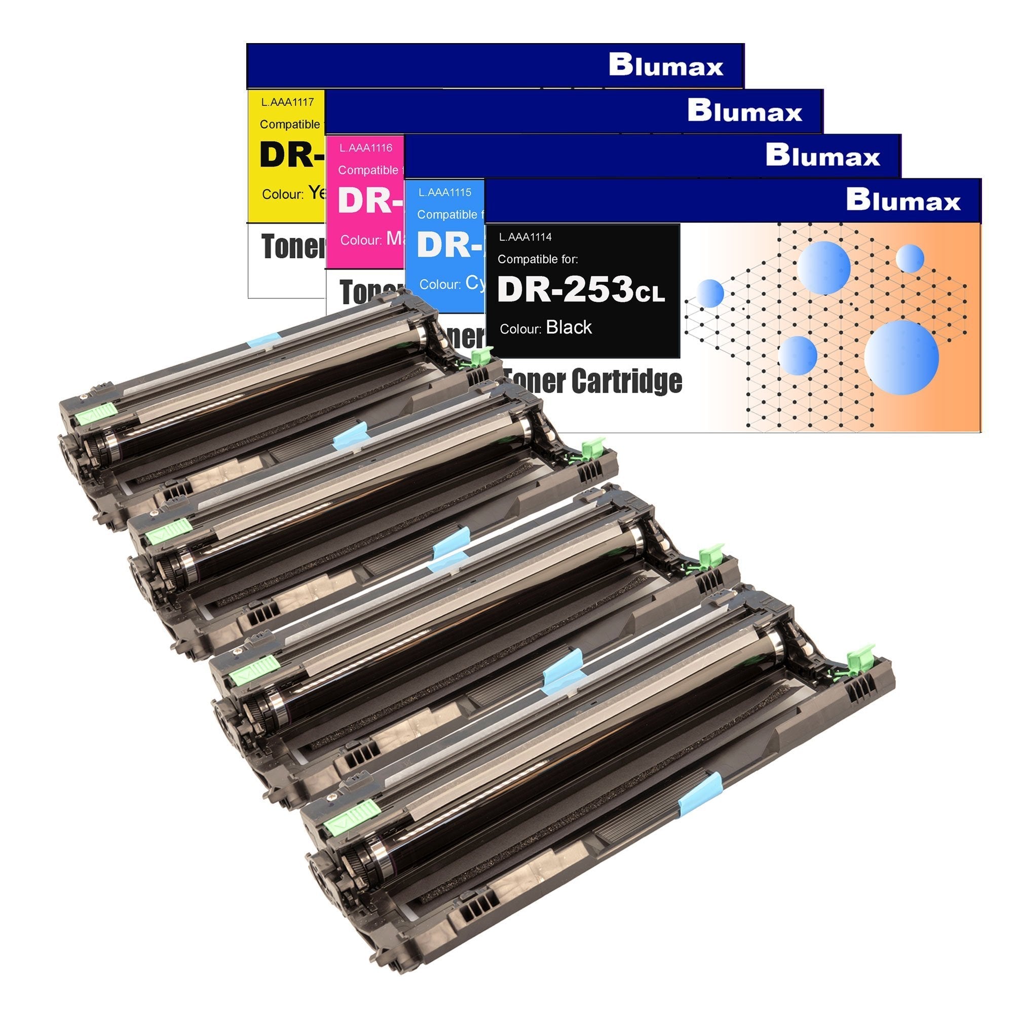 4 Pack Blumax Alternative Drum Units for Brother DR-253CL