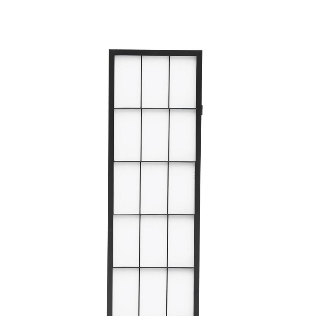 living room 4 Panel Free Standing Foldable  Room Divider Privacy Screen Black Frame