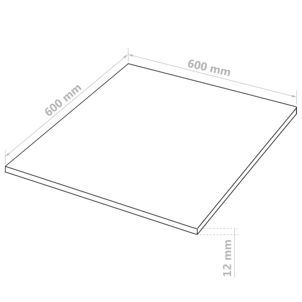 4 pcs MDF Sheets Square 60x60 cm 12 mm