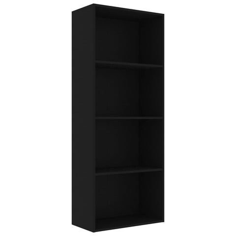 4-Tier Book Cabinet Black  Chipboard