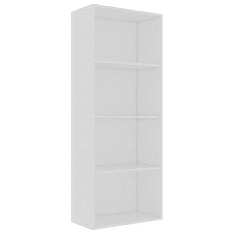 4-Tier Book Cabinet White  Chipboard