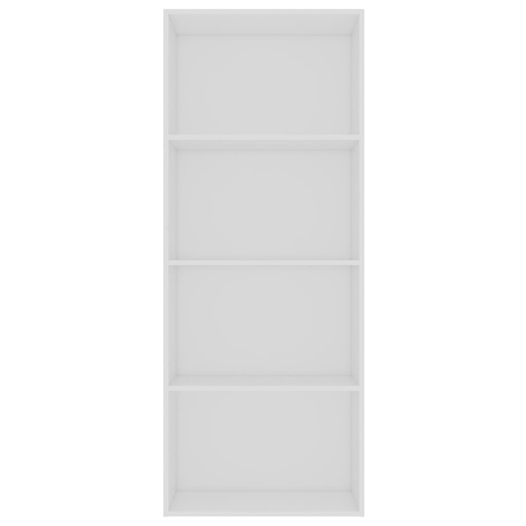 4-Tier Book Cabinet White 60x30x151.5 cm Chipboard