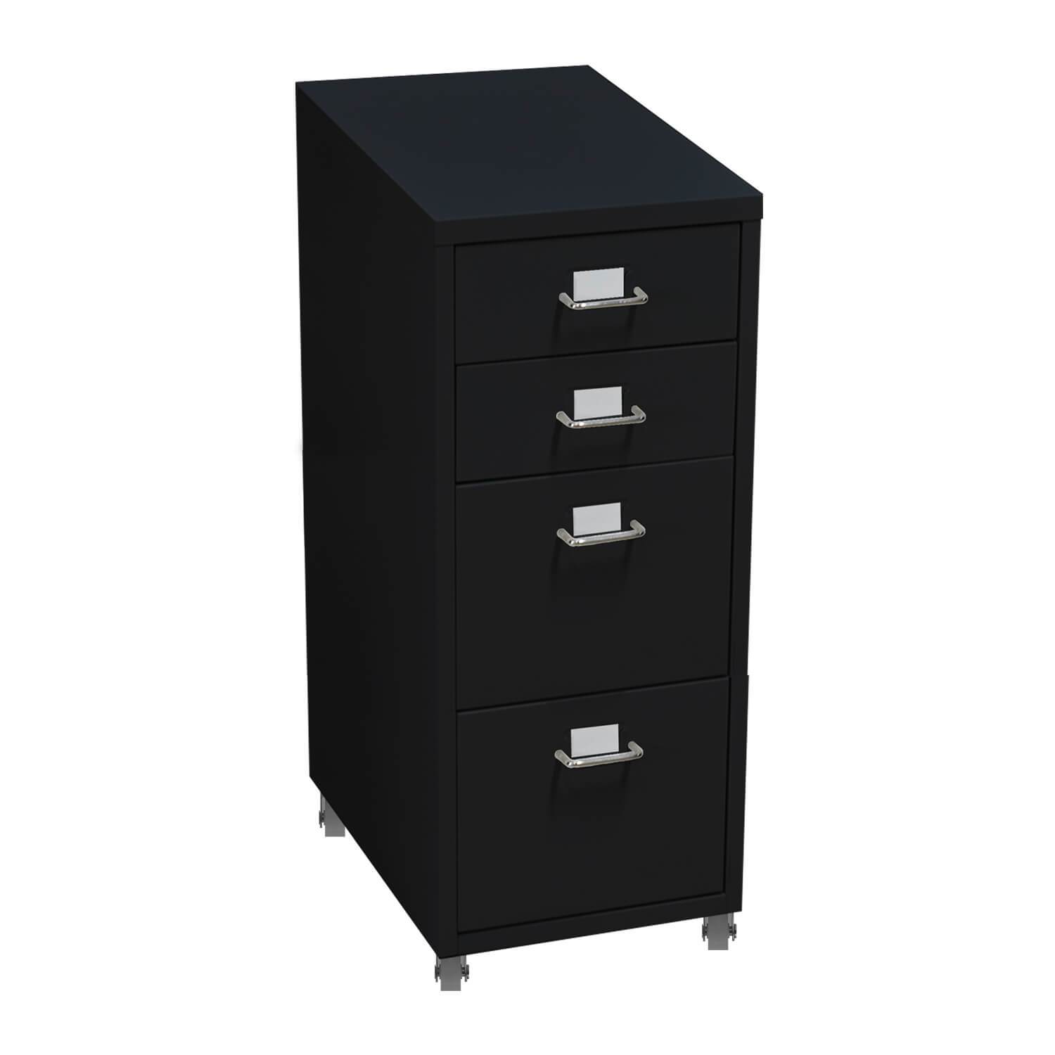 office & study 4 Tiers Steel Orgainer Metal File Cabinet With Drawers Office Furniture Black