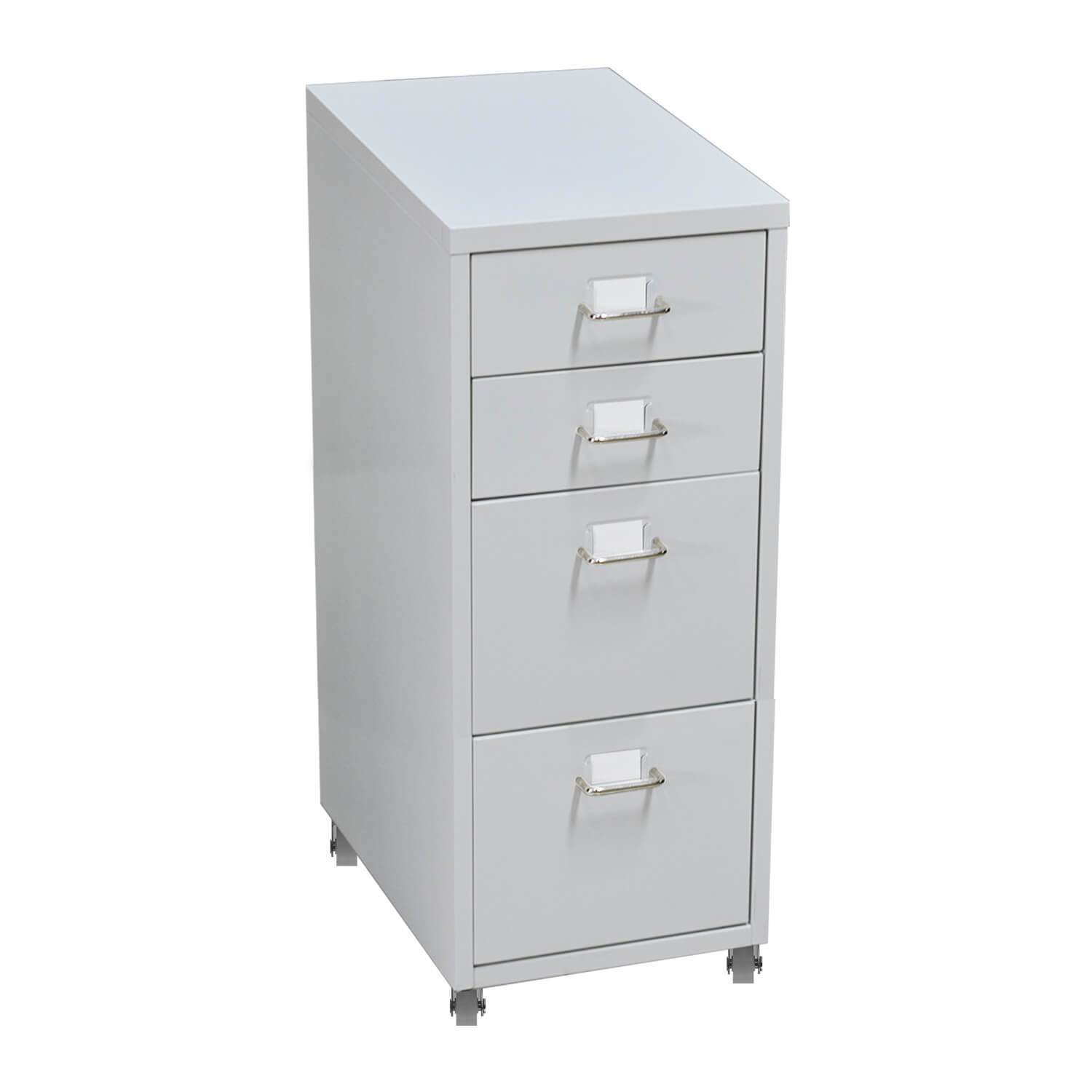 office & study 4 Tiers Steel Orgainer Metal File Cabinet With Drawers Office Furniture White