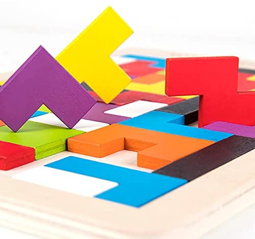 40 Pieces Wooden Blocks Puzzle Brain Teasers For Kids Montessori Model