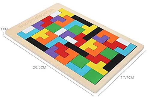 40 Pieces Wooden Blocks Puzzle Brain Teasers For Kids Montessori Model