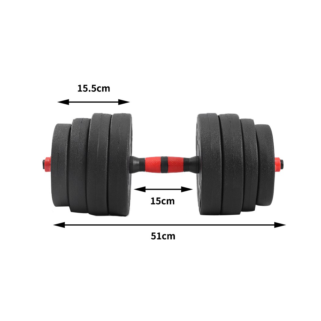 health fitness&sport 40KG Adjustable Rubber Fitness Dumbbells