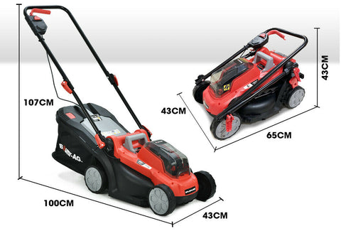 40V Cordless Lawn Mower Kit Battery Powered Operated