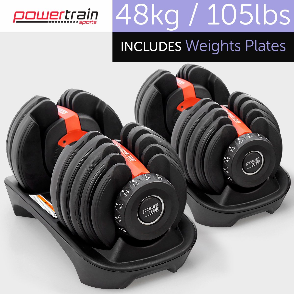 weights strength 48kg Adjustable Dumbbell Home Gym Set