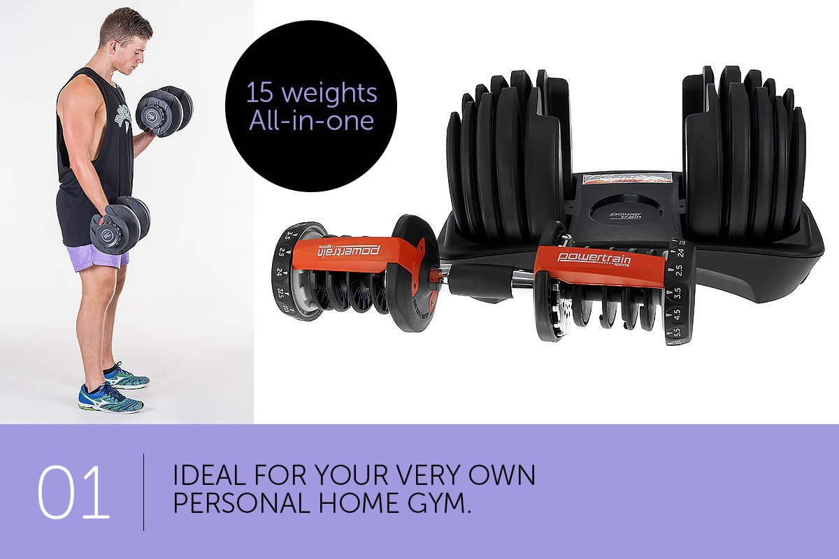 weights strength 48kg Adjustable Dumbbell Home Gym Set