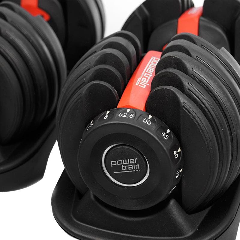 48kg Powertrain Adjustable Dumbbell Set With Stand
