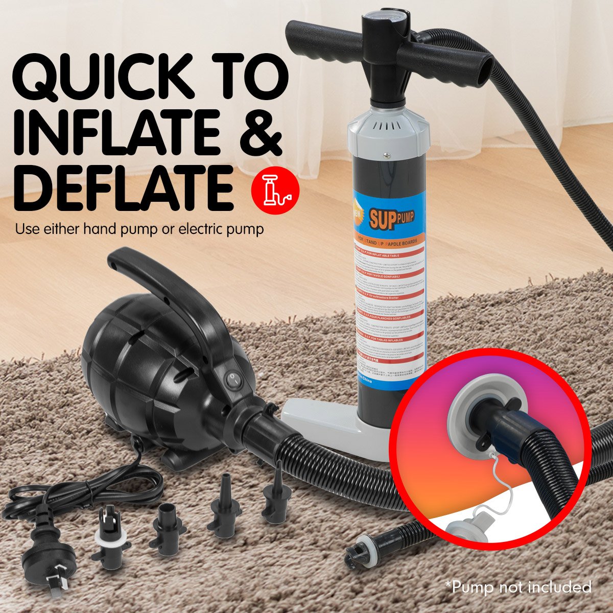 4m x 1m Airtrack Tumbling Mat Gymnastics Exercise Inflatable - Rainbow