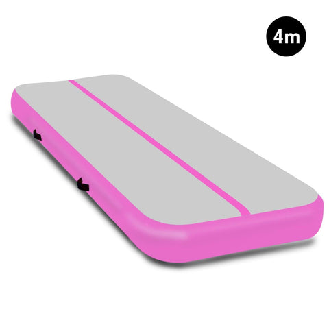 4m x 2m Airtrack Tumbling Mat Gymnastics Exercise Air Track Grey Pink