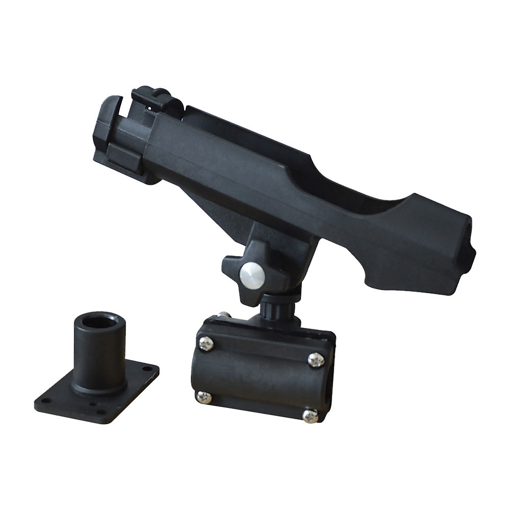 4PC Kayak Boat Fishing Pole Rod Holder Tackle Kit Adjustable Side Rail Mount