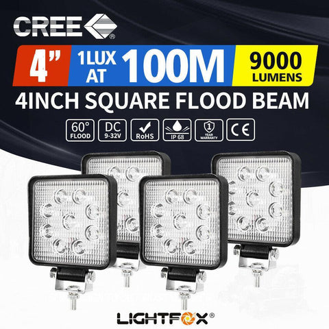 4x 4inch CREE LED Work Light Bar Spot Flood Reverse Driving Lamp OffRoad 4WD 4X4