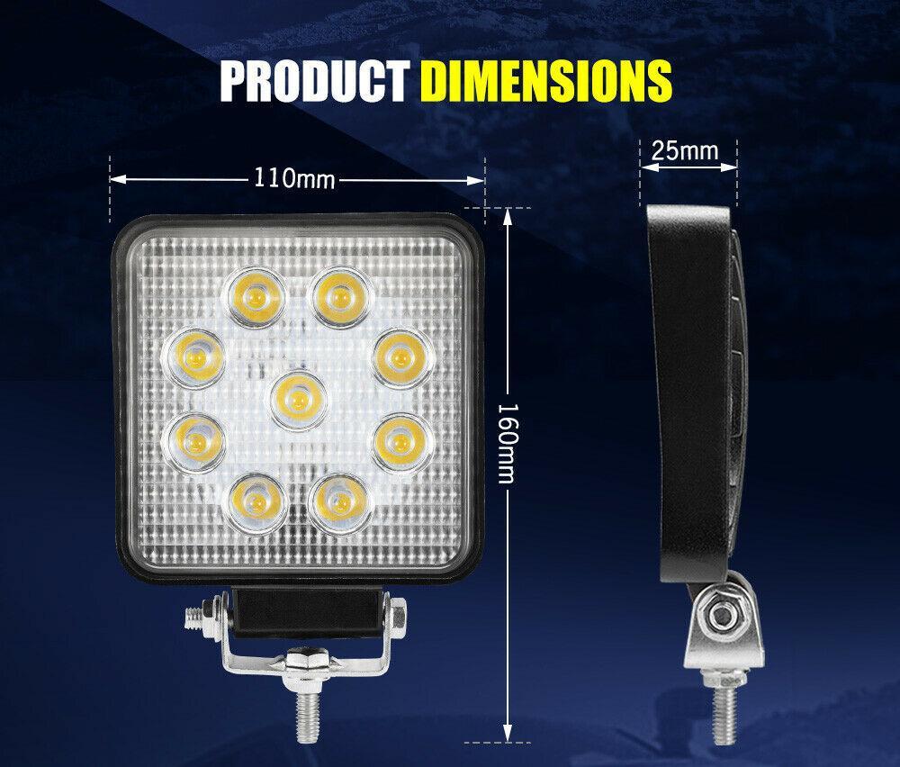 4x 4inch CREE LED Work Light Bar Spot Flood Reverse Driving Lamp OffRoad 4WD 4X4