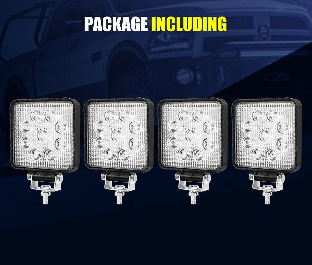 4x 4inch CREE LED Work Light Bar Spot Flood Reverse Driving Lamp OffRoad 4WD 4X4