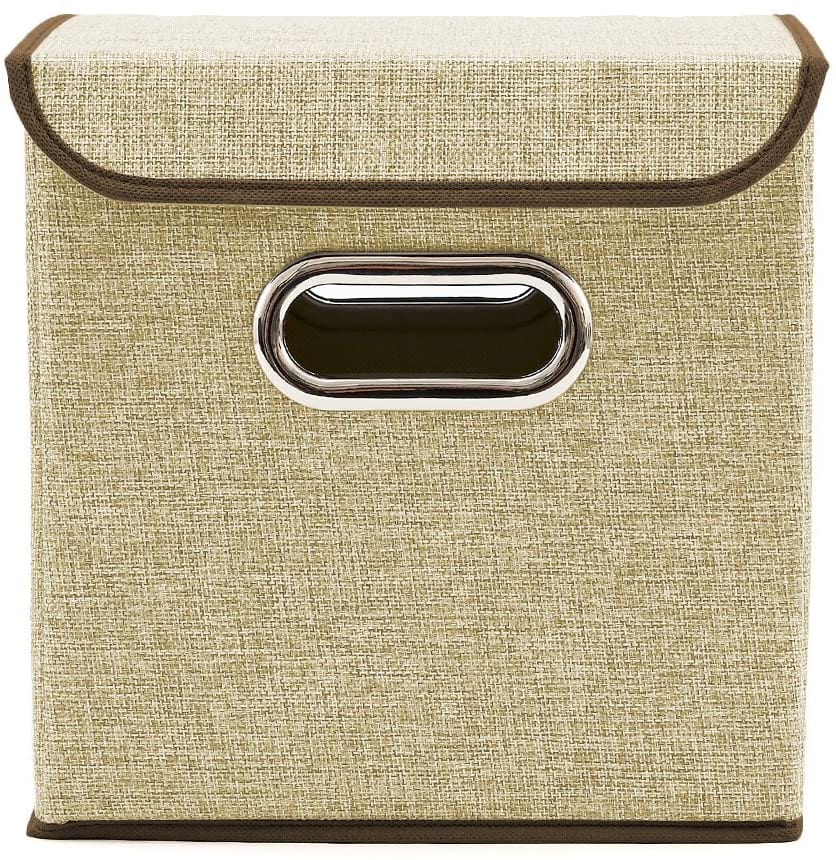 4x Foldable Fabric Basket Bin, Collapsible Storage Cube For Nursery, Office, Shelf Cabinet, Cube Organizers (Gray
