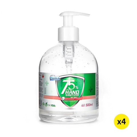 Health Fitness&Sport 4x Hand Sanitiser Instant Gel 99% Anti Bacterial 500ML