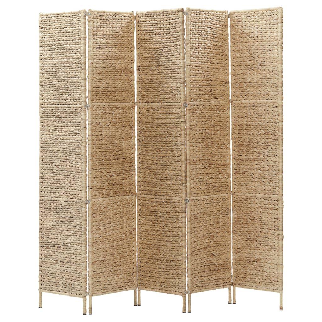 5-Panel Room Divider 193x160 cm Water Hyacinth