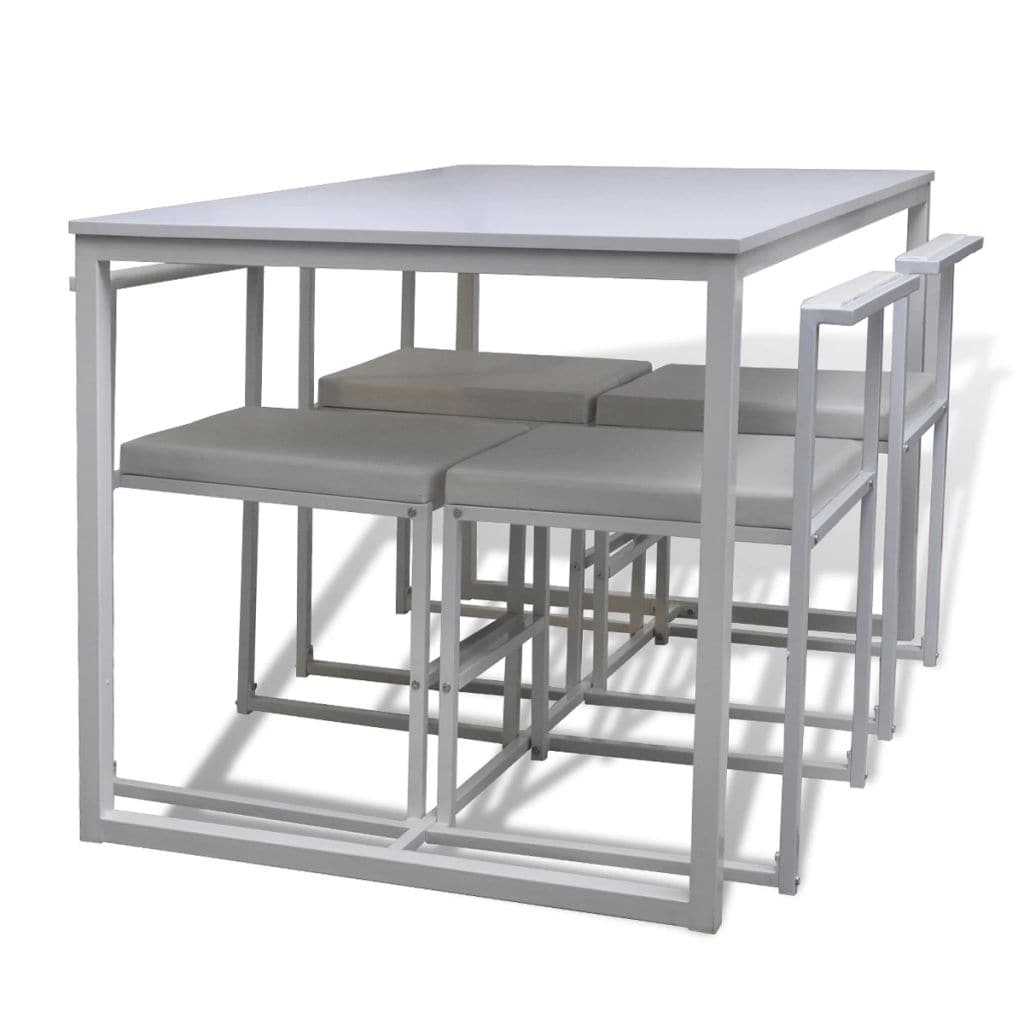 5 Piece Dining Table and Chair Set White