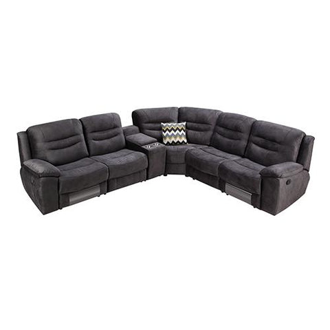 5 Seater Sofa Lounge Set Black
