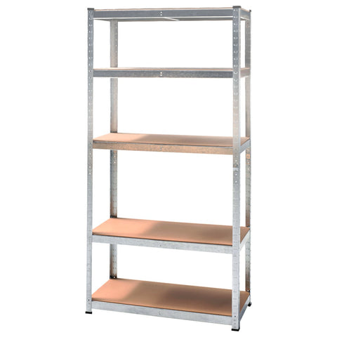 5 Shelf Adjustable Storage Rack Work Table Galvanized Steel 180x90cm