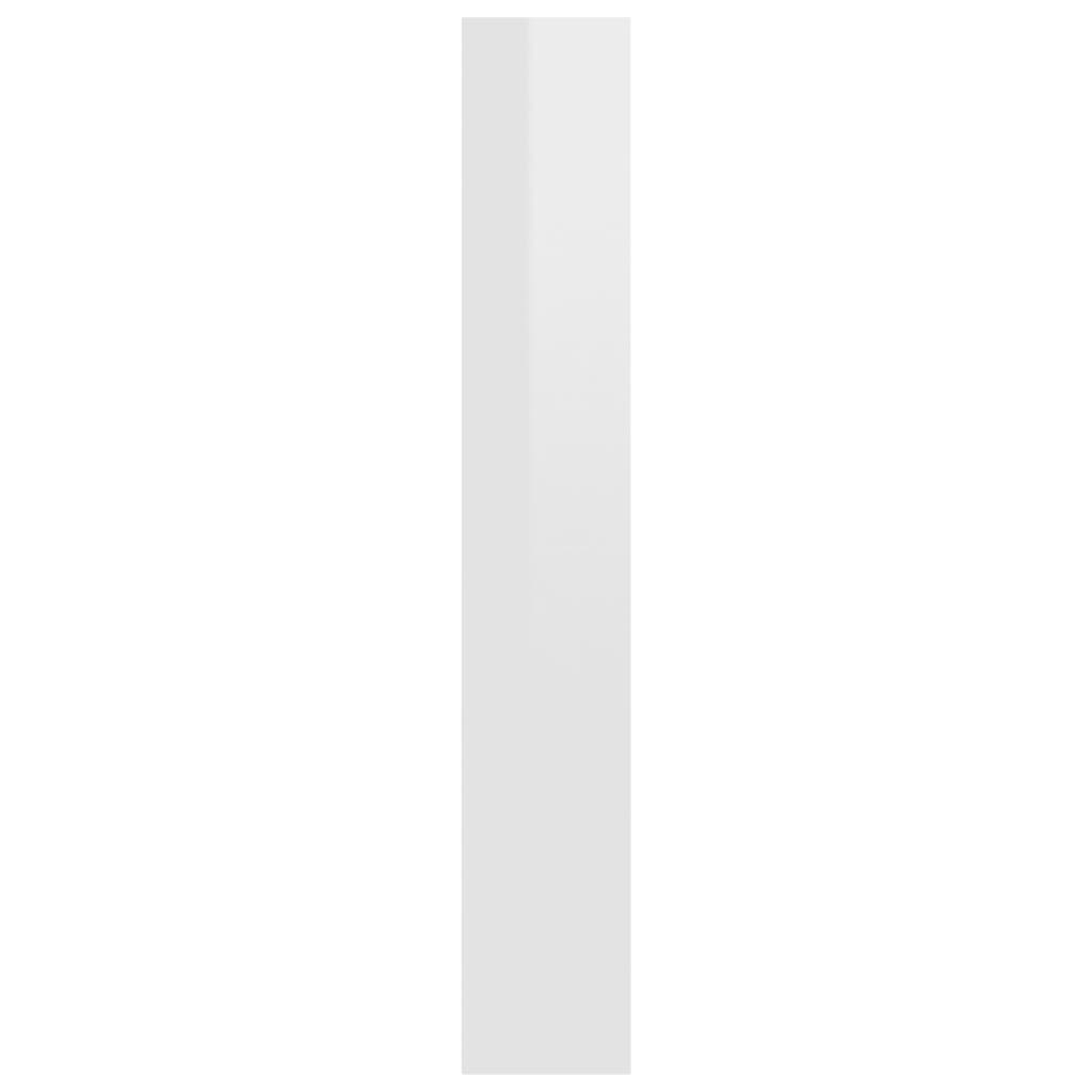 5-Tier Book Cabinet High Gloss White 60x30x189 cm Chipboard
