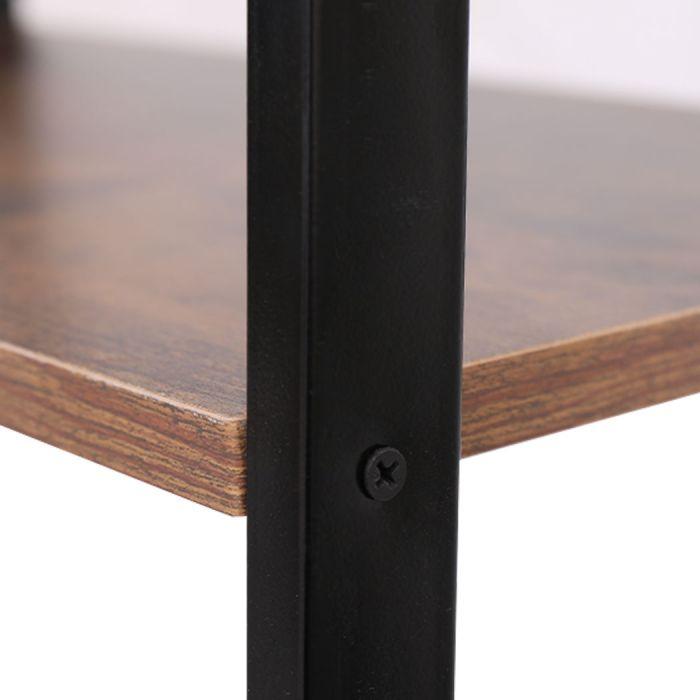 5 Tier Bookshelf Industrial Ladder Shelf Wooden Storage Display Rack