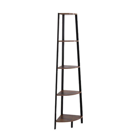 5 Tier Corner Shelf Industrial Ladder Shelf Display Rack