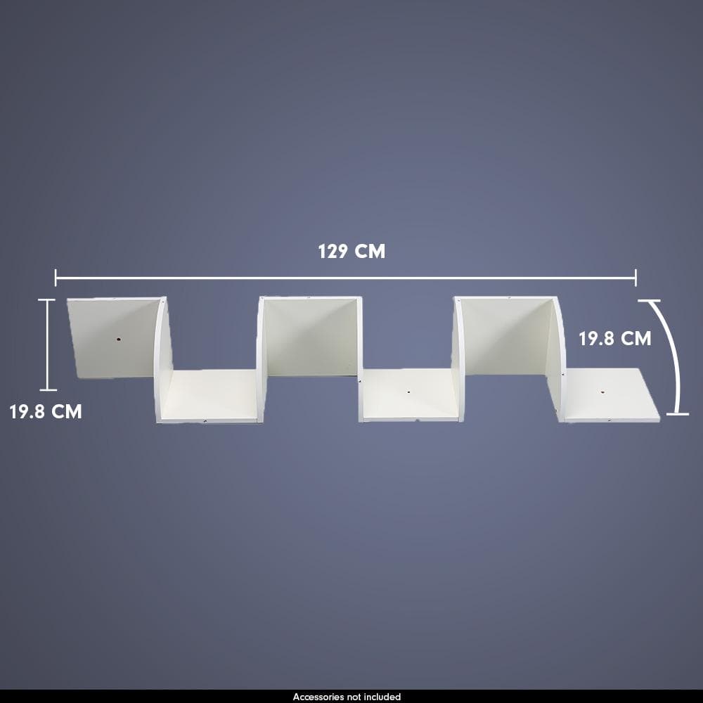 5-Tier Corner Wall Shelf Display Storage Shelves - White