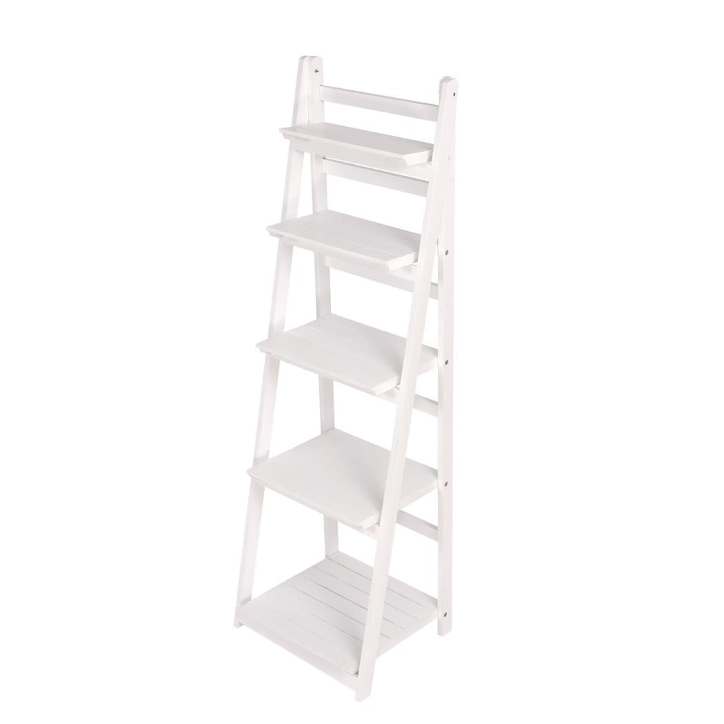 living room 5 Tier Ladder Shelf Stand Storage Book Shelves Shelving Display Rack