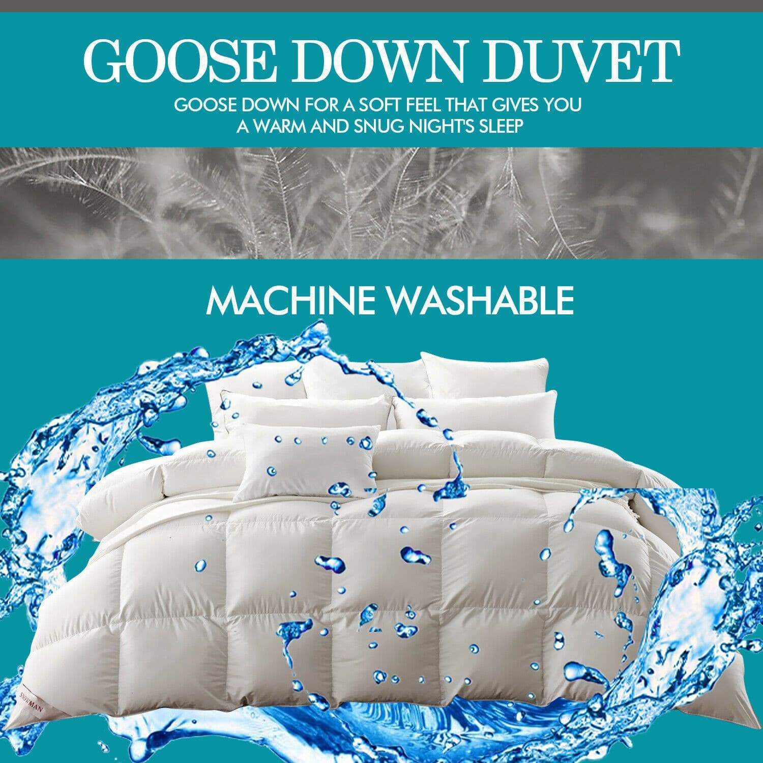 bedding 500GSM All Season Goose Down Feather Filling Duvet in King Size