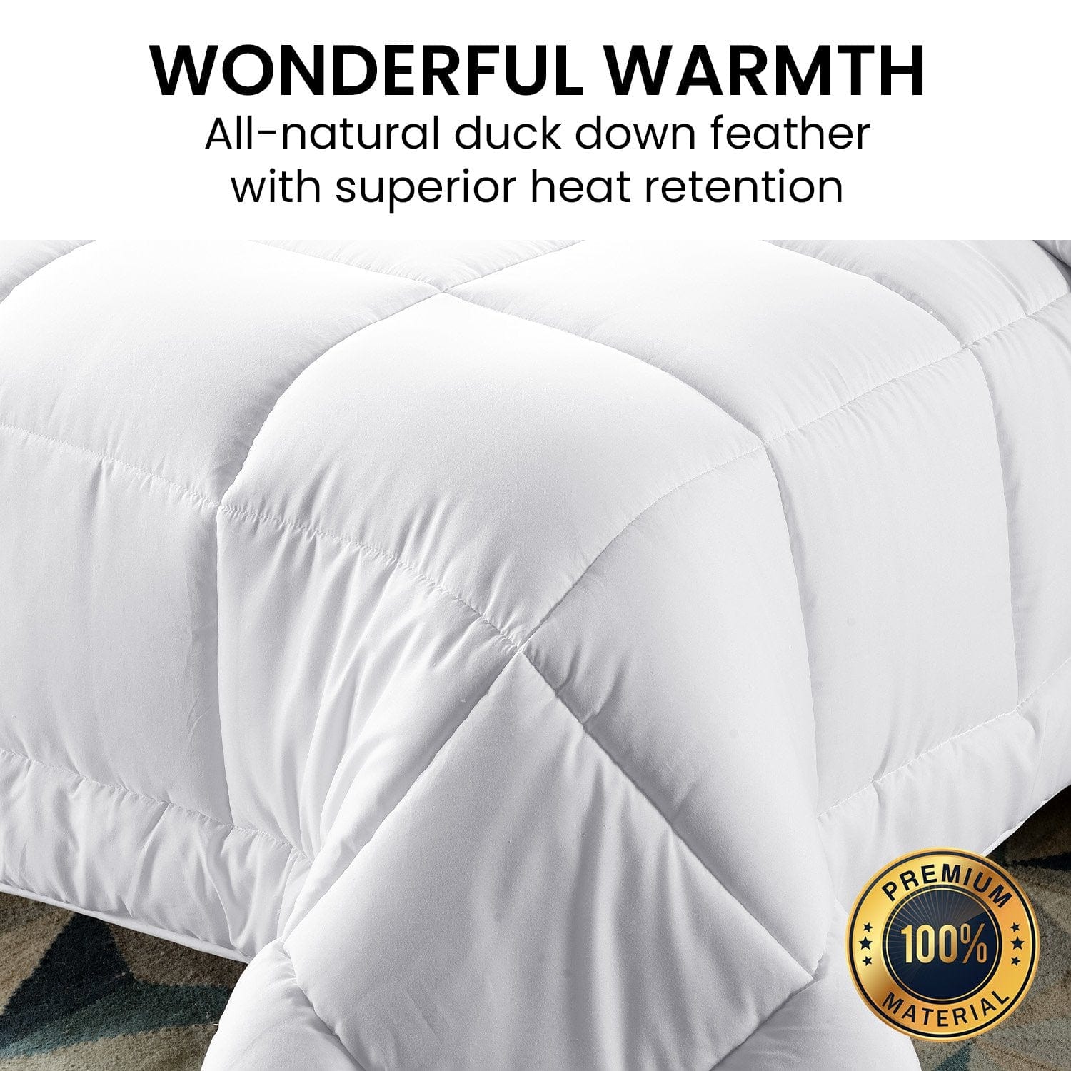 500GSM Duck Down Feather Quilt Comforter Doona - Queen