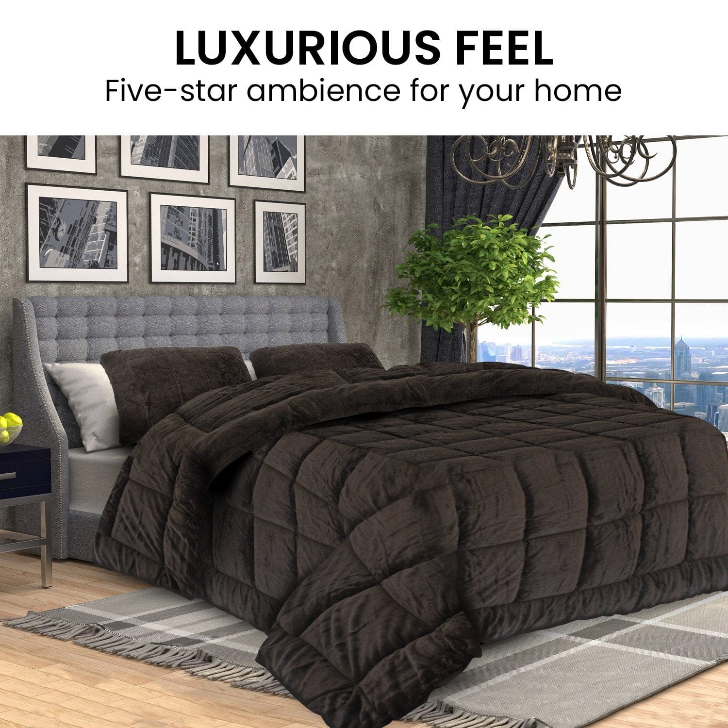 500GSM Faux Mink Quilt Comforter Doona - King