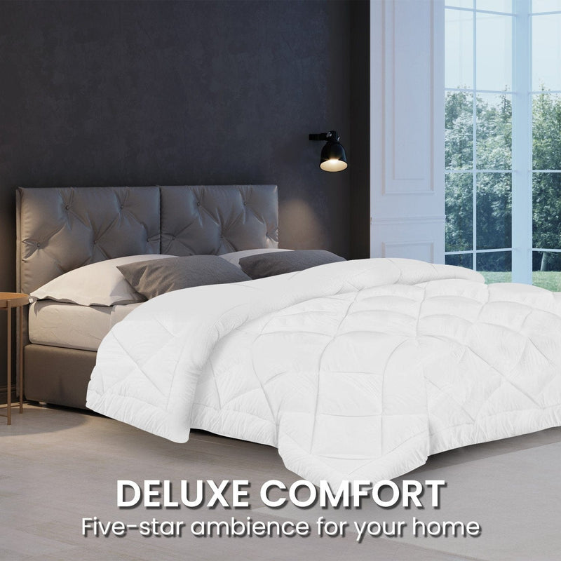 500GSM Microfibre Bamboo Quilt Comforter Doona - Queen/King, Bamboo finish