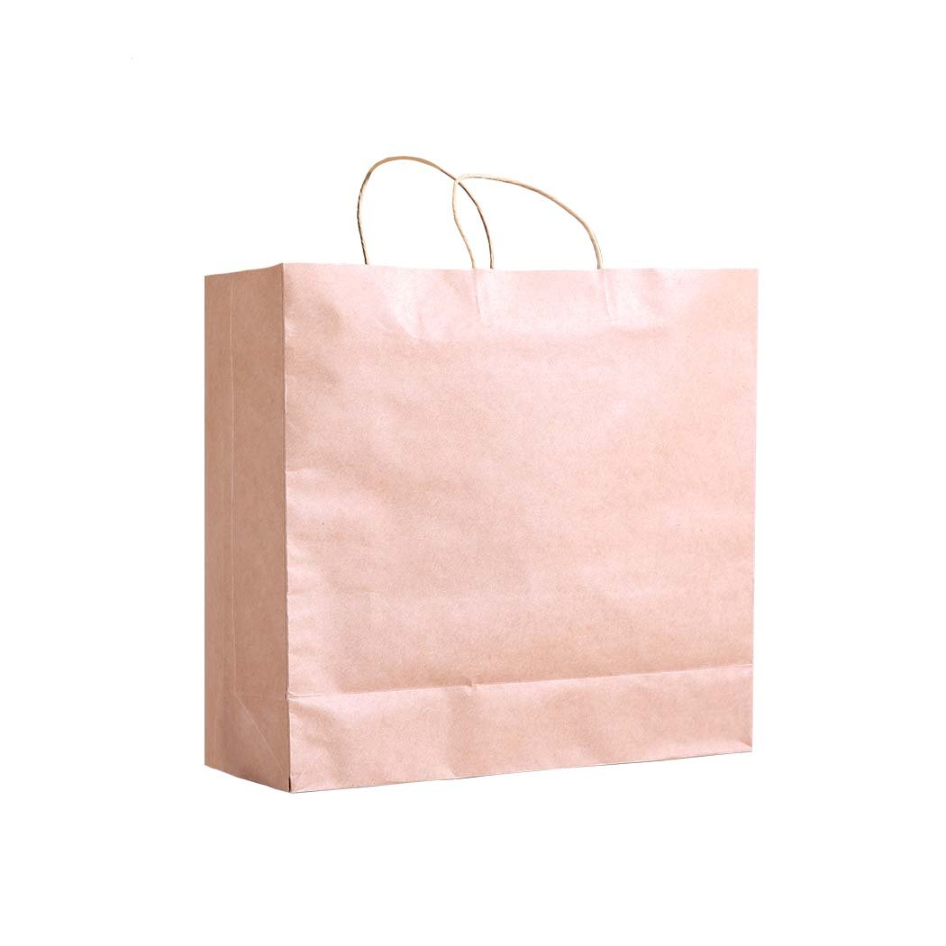 storage & packaging 50x Brown Paper Bag Kraft Eco Recyclable Gift Carry Shopping Retail Bags Handles