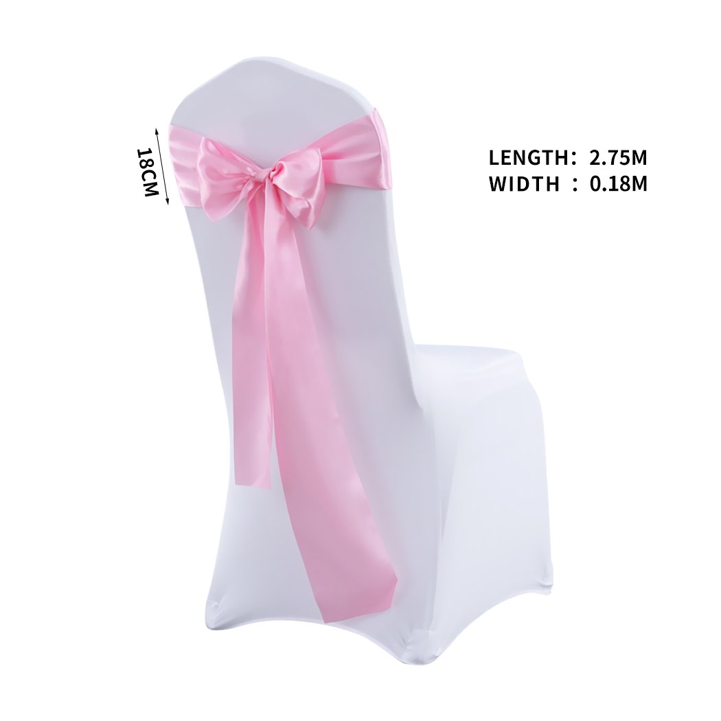 Party Supplies 50x Satin Chair Sashes Cloth Cover Wedding Party Event Decoration