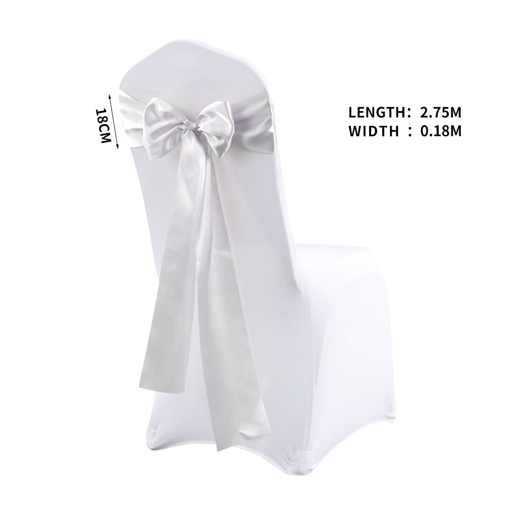 party supplies 50x Satin Chair Sashes Cloth Cover Wedding Party Event Decoration Table Runner