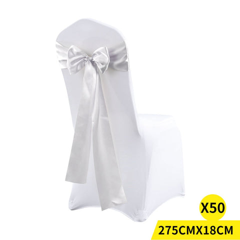 party supplies 50x Satin Chair Sashes Cloth Cover Wedding Party Event Decoration Table Runner