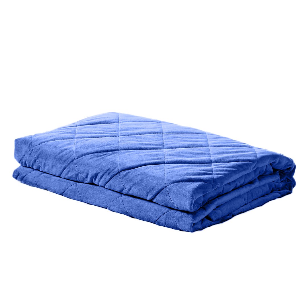 bedding 5Kg Anti Anxiety Weighted Blanket Royal Blue Color