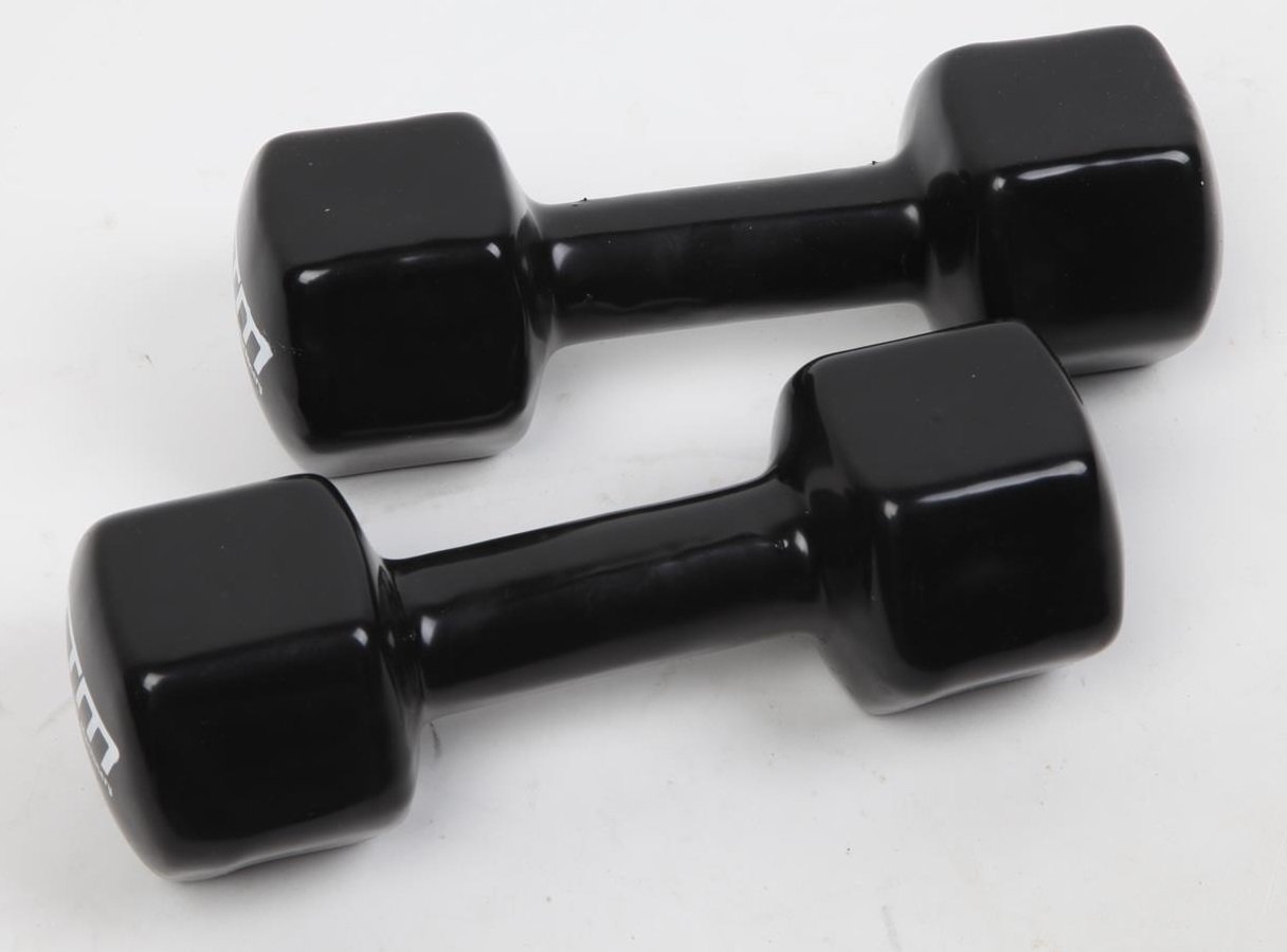 Fitness Accessories 5kg Dumbbells Pair PVC Hand Weights Rubber Coated